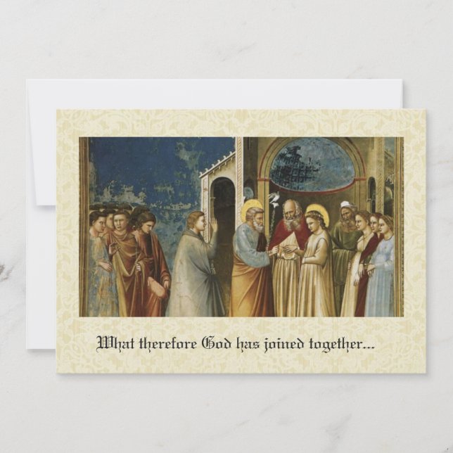 Traditional Catholic Christian Wedding Invitation (Front)