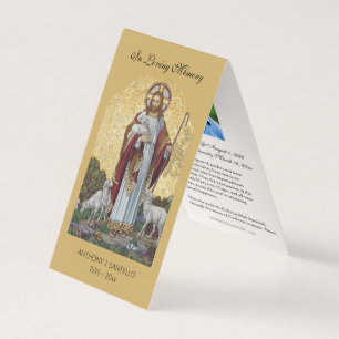 Traditional Catholic Funeral Jesus Prayer Card