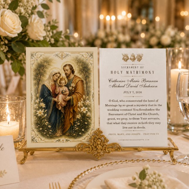 Traditional Catholic Holy Matrimony Prayer Cards (Creator Uploaded)