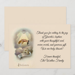 Traditional Catholic Infant Baptism Invitations