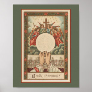 Traditional Catholic Latin Mass Christmas Angels Poster