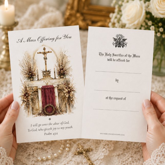 Traditional Catholic Mass Offering Intentions  Card (Creator Uploaded)