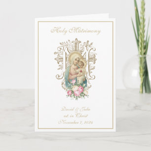 Traditional Catholic Religious Mary Jesus Wedding Invitation
