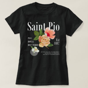 Traditional Catholic Shirt, Saint Pio Bible Verse T-Shirt