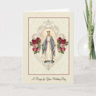 Traditional Catholic Wedding Blessed Virgin Mary Card