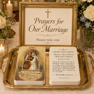 Traditional Catholic Wedding Favour Holy Card