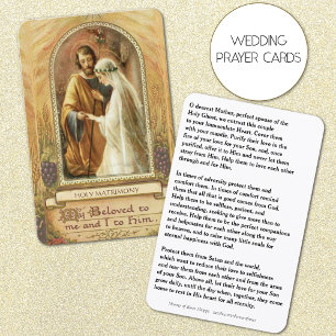 Traditional Catholic Wedding Favour Holy Card