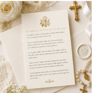Traditional Catholic Wedding Guest Attire Card