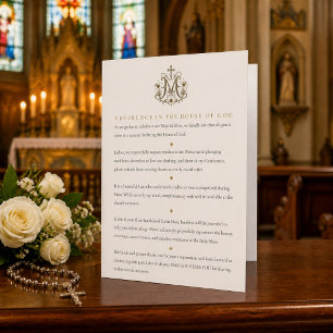 Traditional Catholic Wedding Guest Attire Card