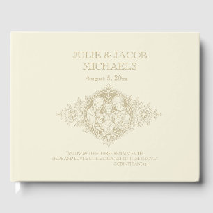 Traditional Catholic Wedding Holy Family Guest Book