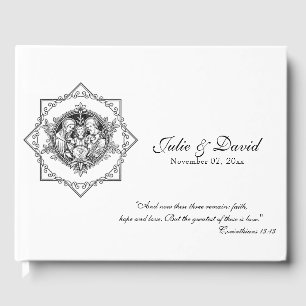 Traditional Catholic Wedding Holy Family Guest Book