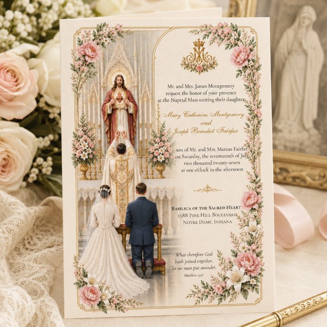 Traditional Catholic Wedding Invitation (Creator Uploaded)