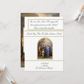 Traditional Catholic Wedding Invitation Mary