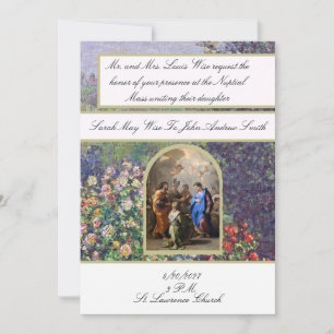 Traditional Catholic Wedding Invitation Mary