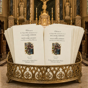 Traditional Catholic Wedding Mass Program Card
