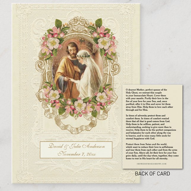 Traditional Catholic Wedding Prayer Holy Card (Creator Uploaded)