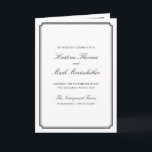 Traditional Catholic Wedding Program Card<br><div class="desc">Create your own Traditional Catholic Wedding Folded Program by inputting your information in the fields provided. Delete any fields that don't relate to your special day.

TIPS
Be sure to check "Remove Independant Creator Credit" so the QR code on the bottom back does not appear.</div>