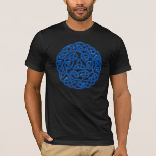Traditional Celtic Knot (Blue glow) T-Shirt