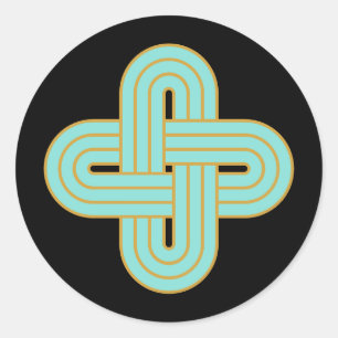 Traditional Celtic Solomon's Knot Emblem Classic Round Sticker