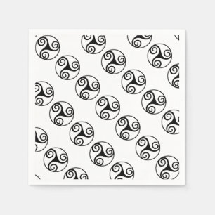 Traditional Celtic Triskele Design Napkin