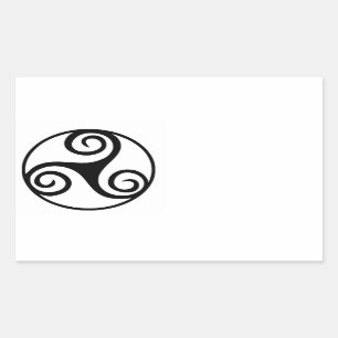 Traditional Celtic Triskele Design Rectangular Sticker