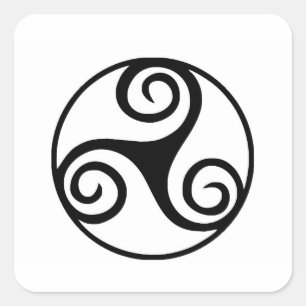 Traditional Celtic Triskele Design  Square Sticker
