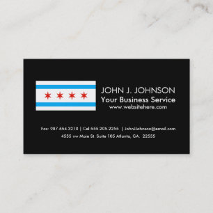 Traditional Chicago flag Business Card