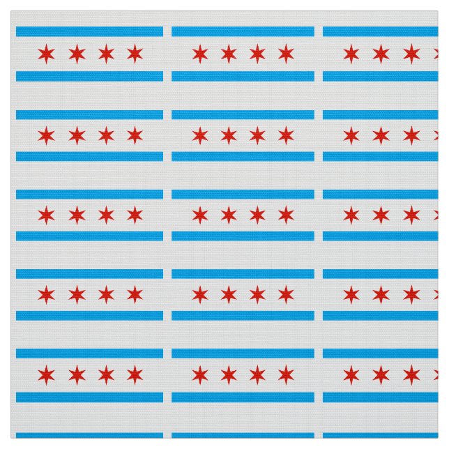 Traditional Chicago flag Fabric (Swatch)