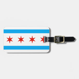 Traditional Chicago flag Luggage Tag