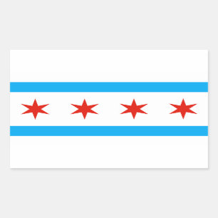 Traditional Chicago flag Rectangular Sticker
