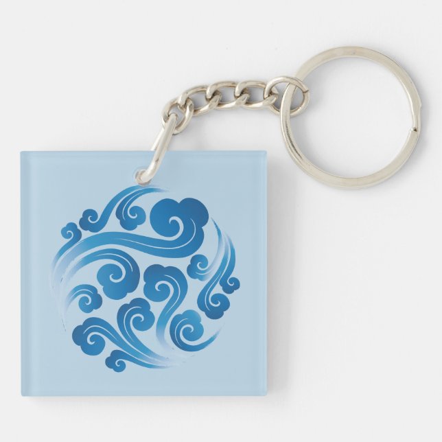 traditional Chinese auspicious cloud pattern Key Ring (Back)