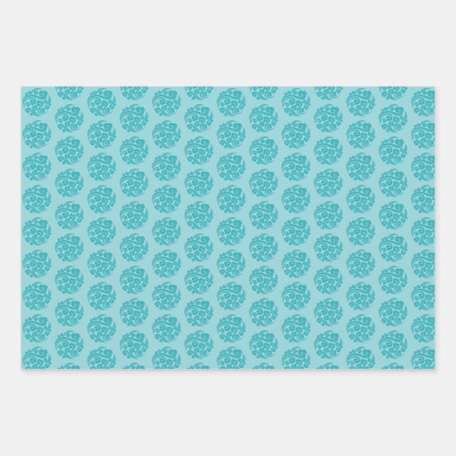 traditional Chinese auspicious cloud pattern Wrapping Paper Sheet (Front)