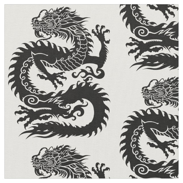Traditional Chinese dragon Fabric (Close Up)