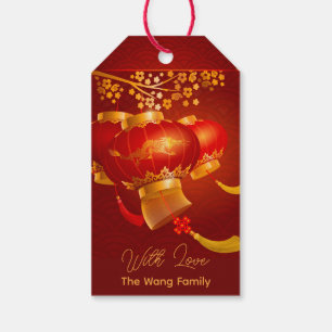 Traditional Chinese Dragon Happy New Year Personal Gift Tags