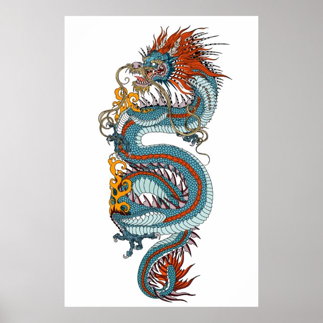 Traditional Chinese dragon Poster (Front)