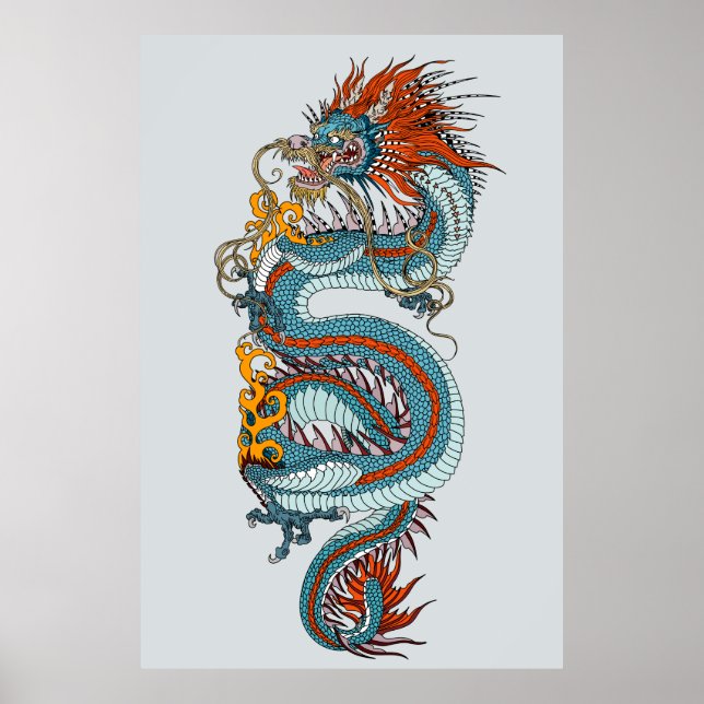 Traditional Chinese dragon Poster (Front)