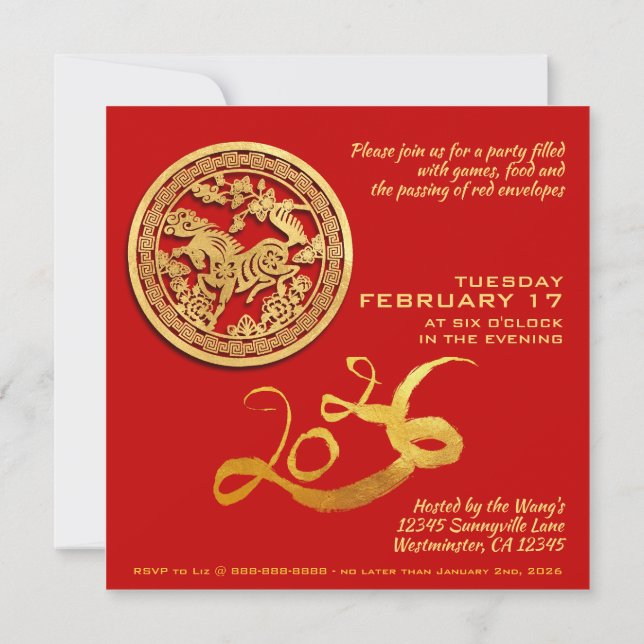 Traditional Chinese firecrackers Horse Year SqC01 Card (Back)