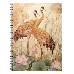 Traditional Chinese "flowers and birds" style pain Notebook