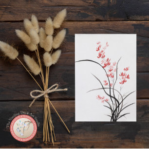 Traditional Chinese Iris - one Postcard