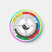 Traditional Chinese Medicine Body Clock Square Sti