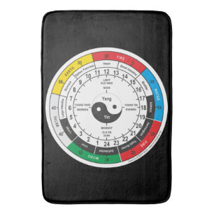 Traditional Chinese Medicine Body Clock T-Shirt Sh Bath Mat