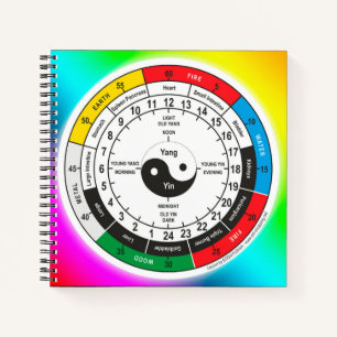 Traditional Chinese Medicine Body Clock T-Shirt Sh Notebook