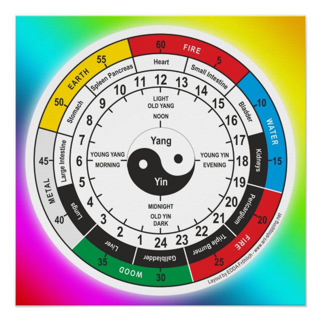 Traditional Chinese Medicine Body Clock T-Shirt Sh Poster (Front)