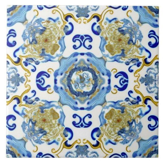 Traditional Chinese motif 2 Ceramic Tile (The complete printed tile design. Tiles sold individually.)