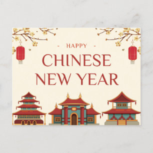 Traditional Chinese New Year Celebration Postcard