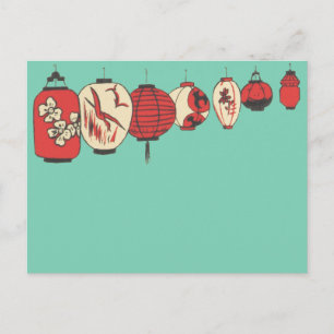 Traditional Chinese Paper Lanterns Postcard