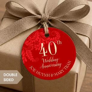 Traditional Chinese Wedding Anniversary Favour Tag