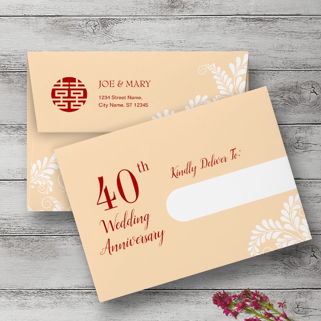 Traditional Chinese Wedding Anniversary Invitation Envelope (Creator Uploaded)