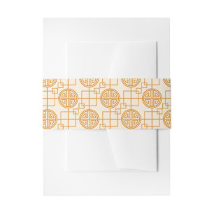 Traditional Chinese wedding auspicious peranakan  Invitation Belly Band