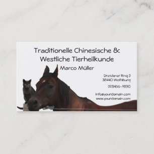 Traditional Chinese & Western Animal Healing Business Card